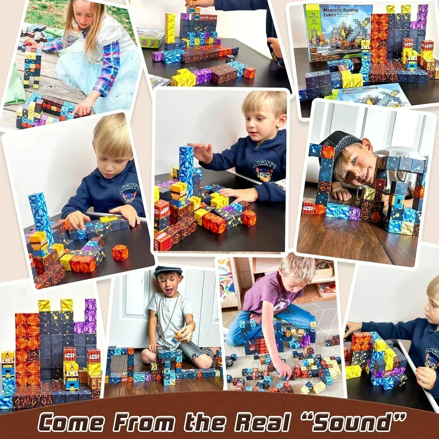 Magnetic Building Blocks Mine World Magnet Cube Set for Boy Girl Kid Age 3+ DIY Model Children Stem STEM Sensory Toy Gift - Image 6