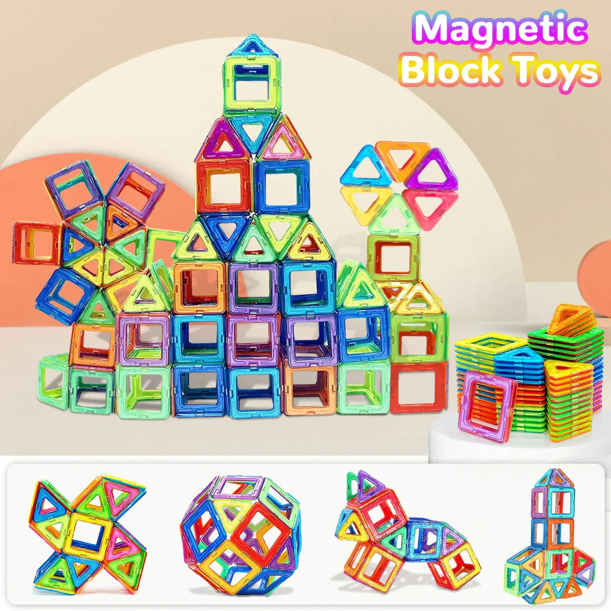 Magnetic Building Blocks - STEM Educational Toys for Kids Aged 4-12 - Image 2