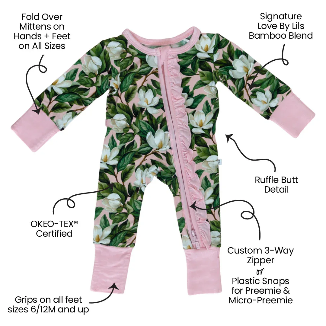 Magnolia Bamboo Ruffle Convertible Footie (2T-4T) - Image 2