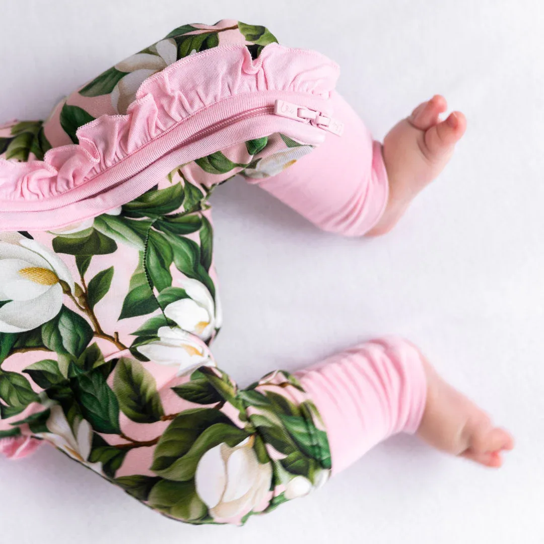 Magnolia Bamboo Ruffle Convertible Footie (2T-4T) - Image 3
