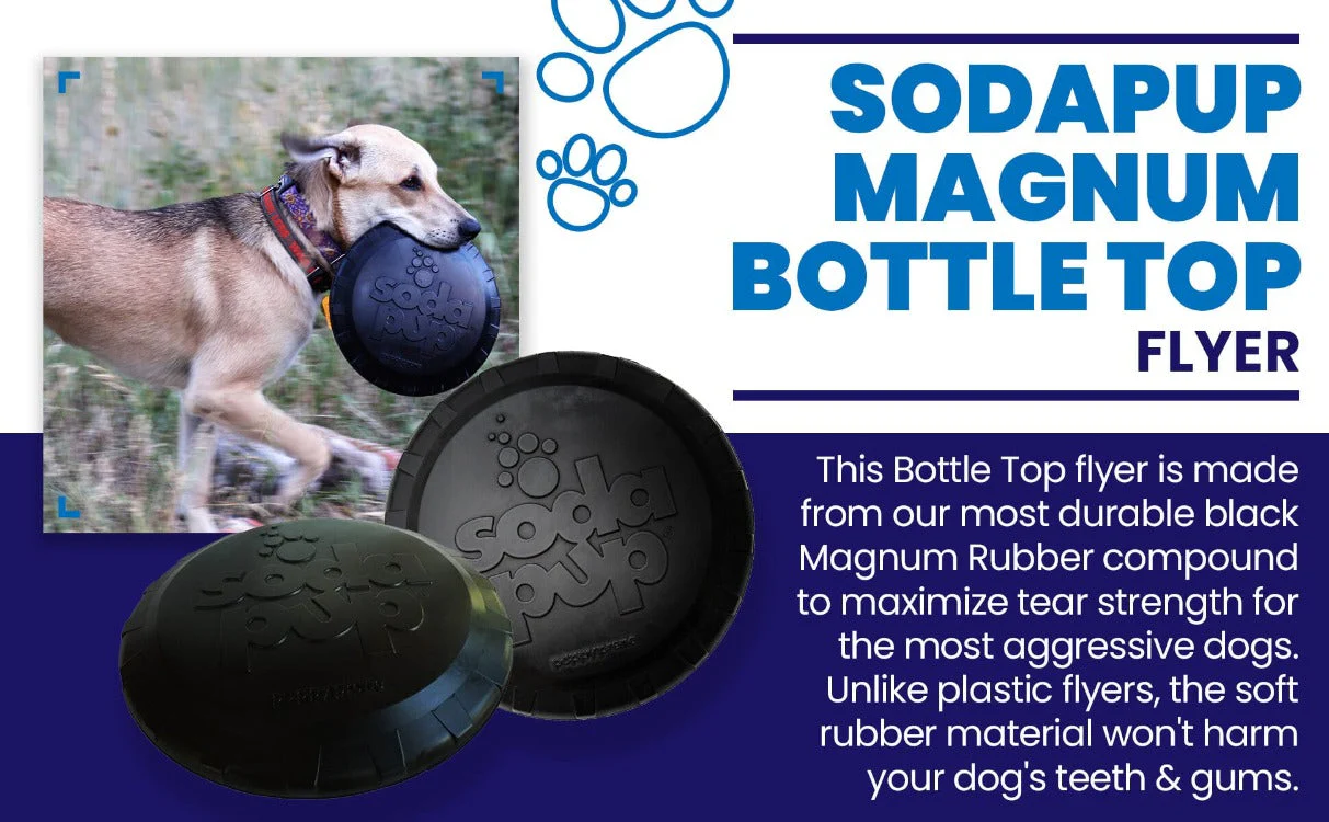 Magnum Bottle Top Flyer Rubber Frisbee for Heavy Chewers | Large | USA Made - Image 10