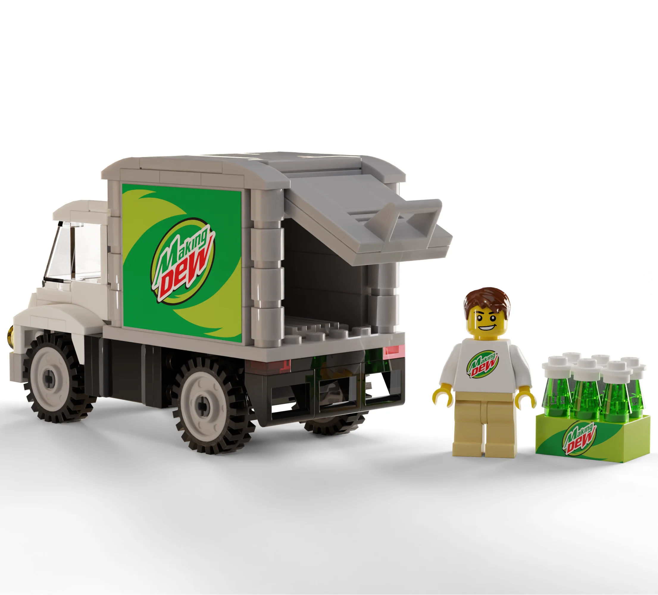 Making Dew Soda Delivery Truck with Minifig - Image 2