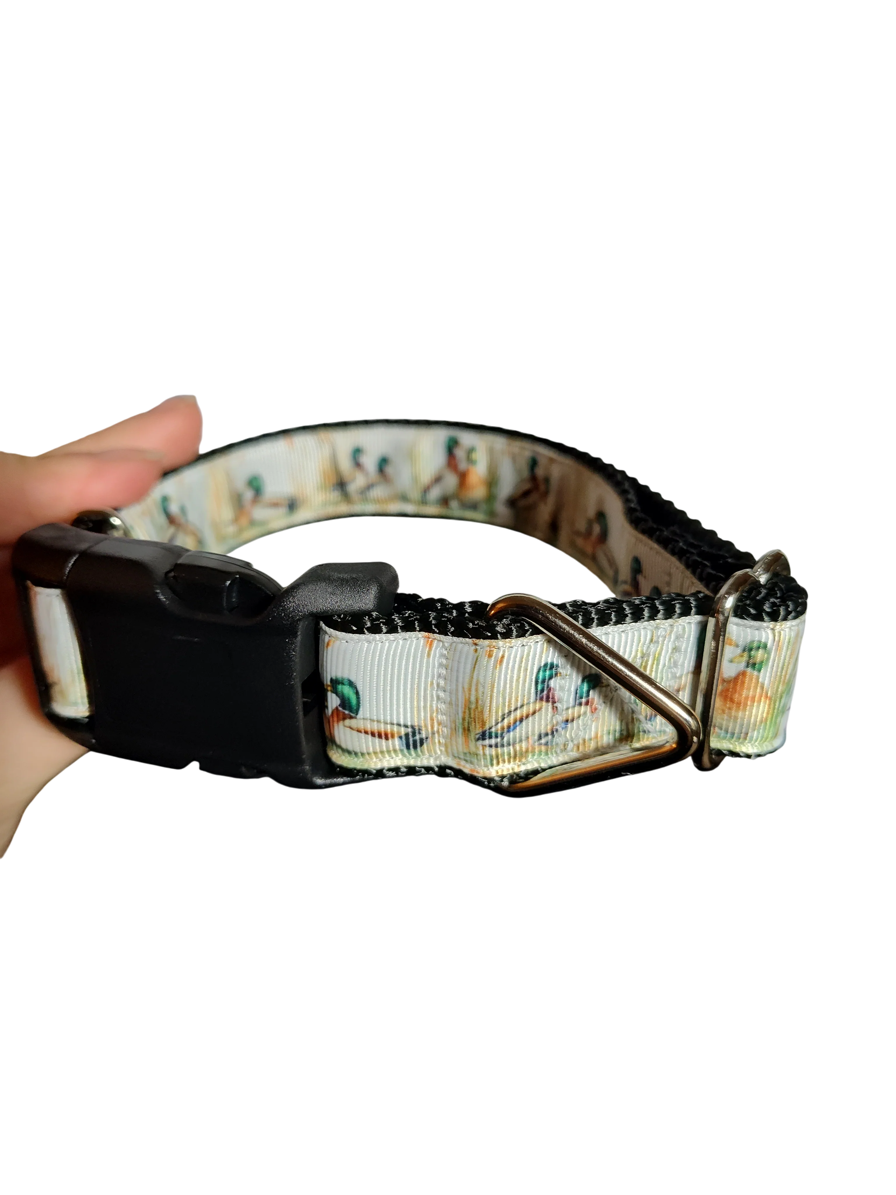 Mallard Duck Pair Nylon Dog Collar - Image 2
