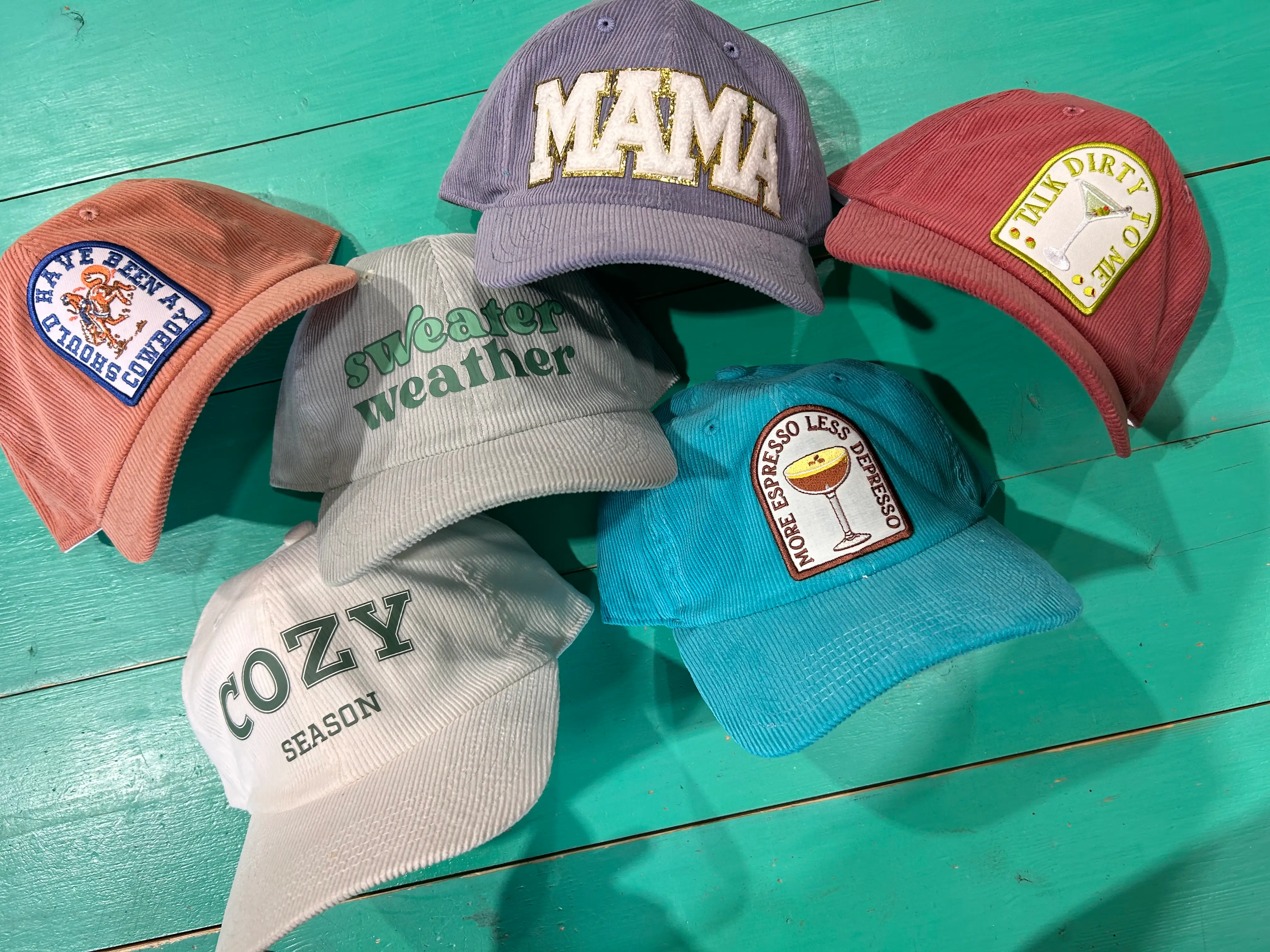 MAMA Chenille Corduroy Dad Hats - Image 2
