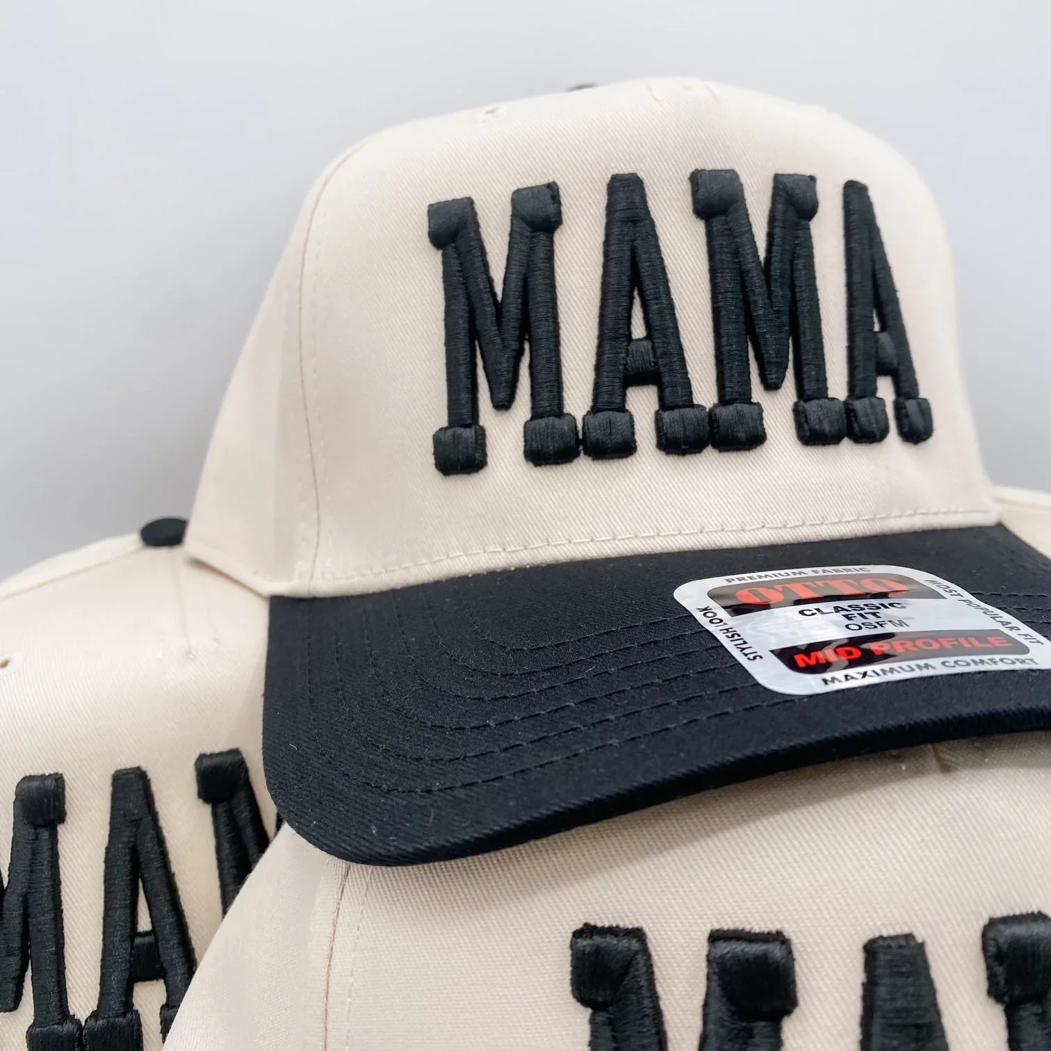 Mama Puff black + Cream - Trucker Hat - Image 2