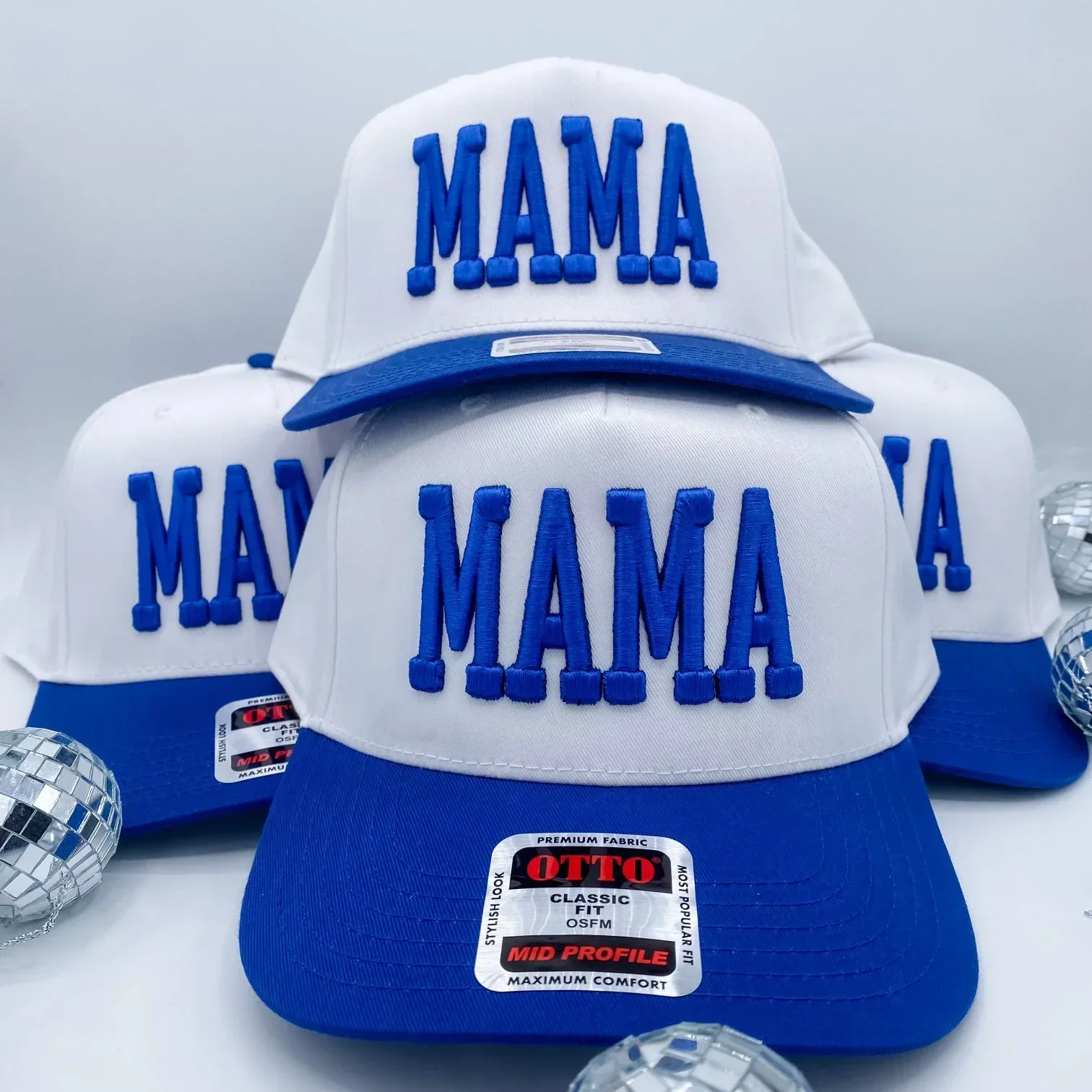 Mama Puff Blue + White - Trucker Hat - Image 2