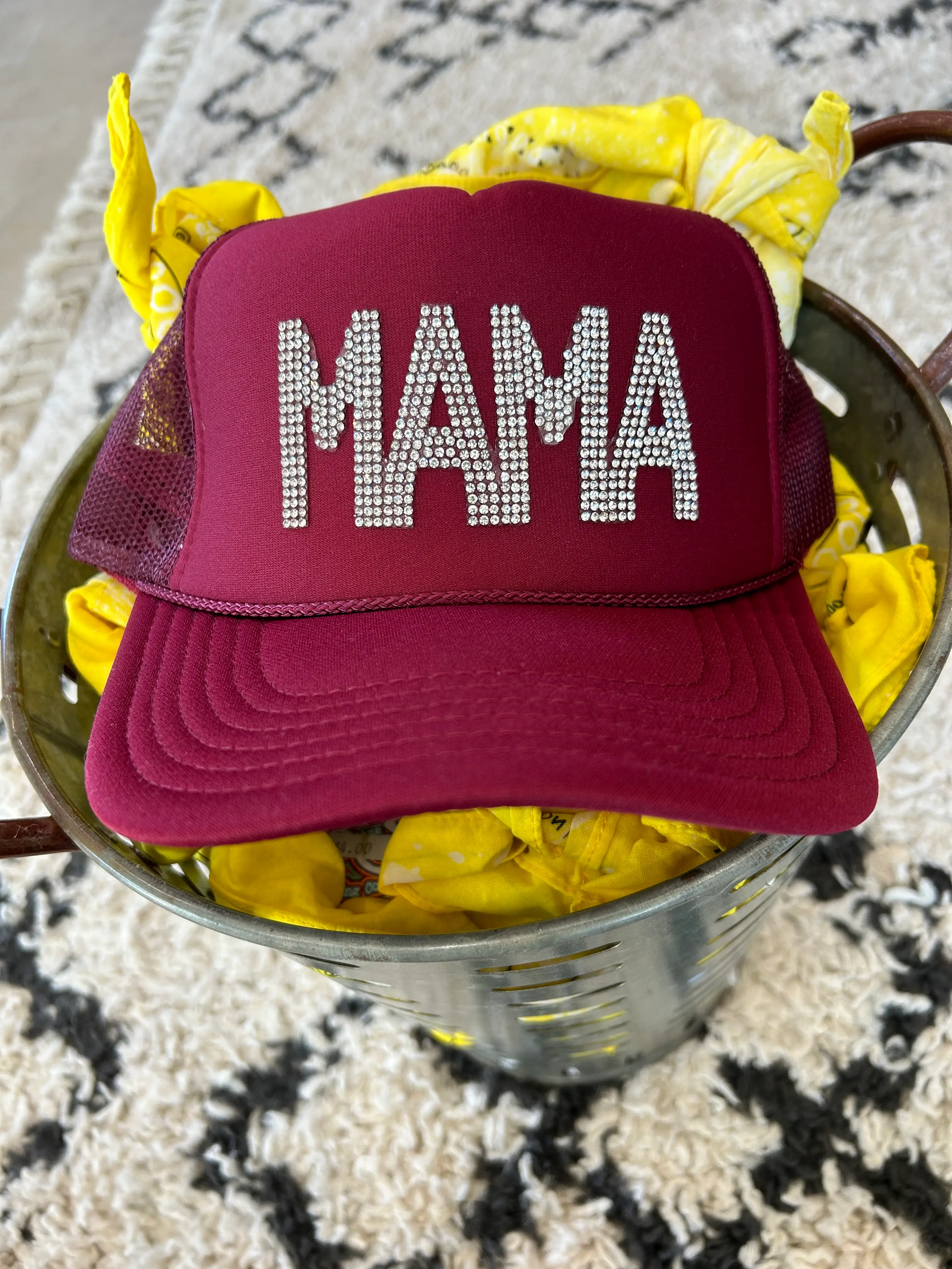 MAMA Rhinestone Trucker Hat - Image 2