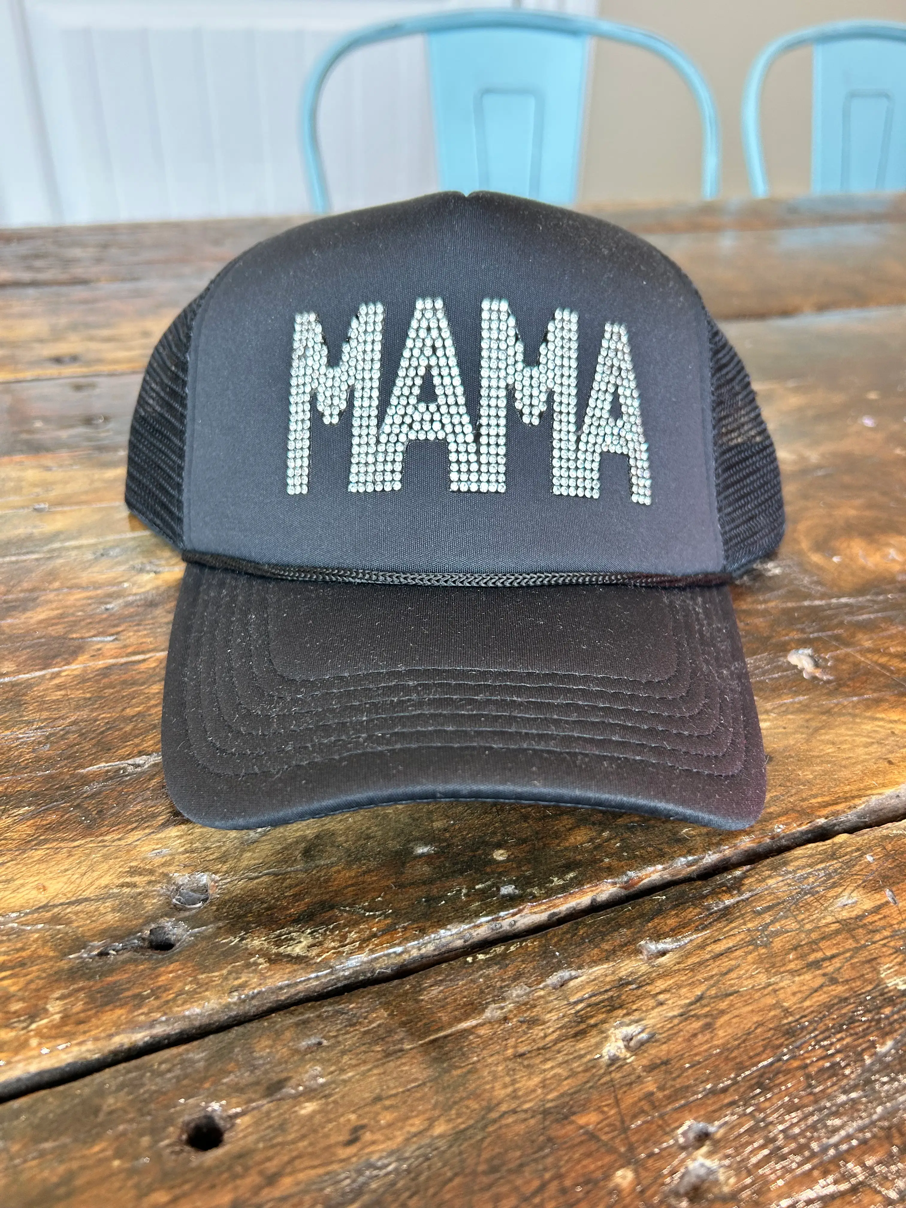 MAMA Rhinestone Trucker Hat - Image 5