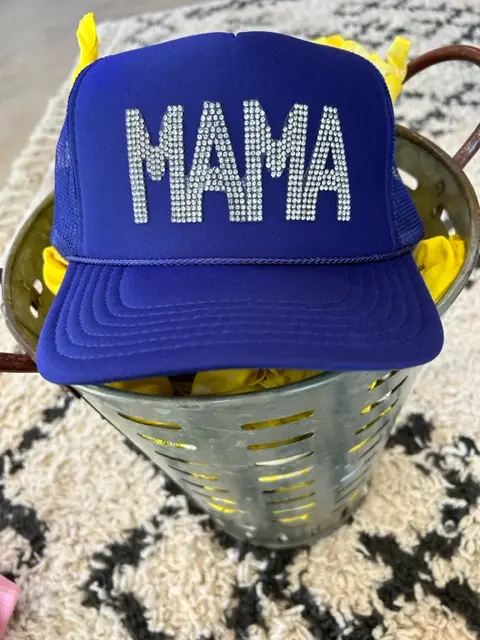 MAMA Rhinestone Trucker Hat - Image 6