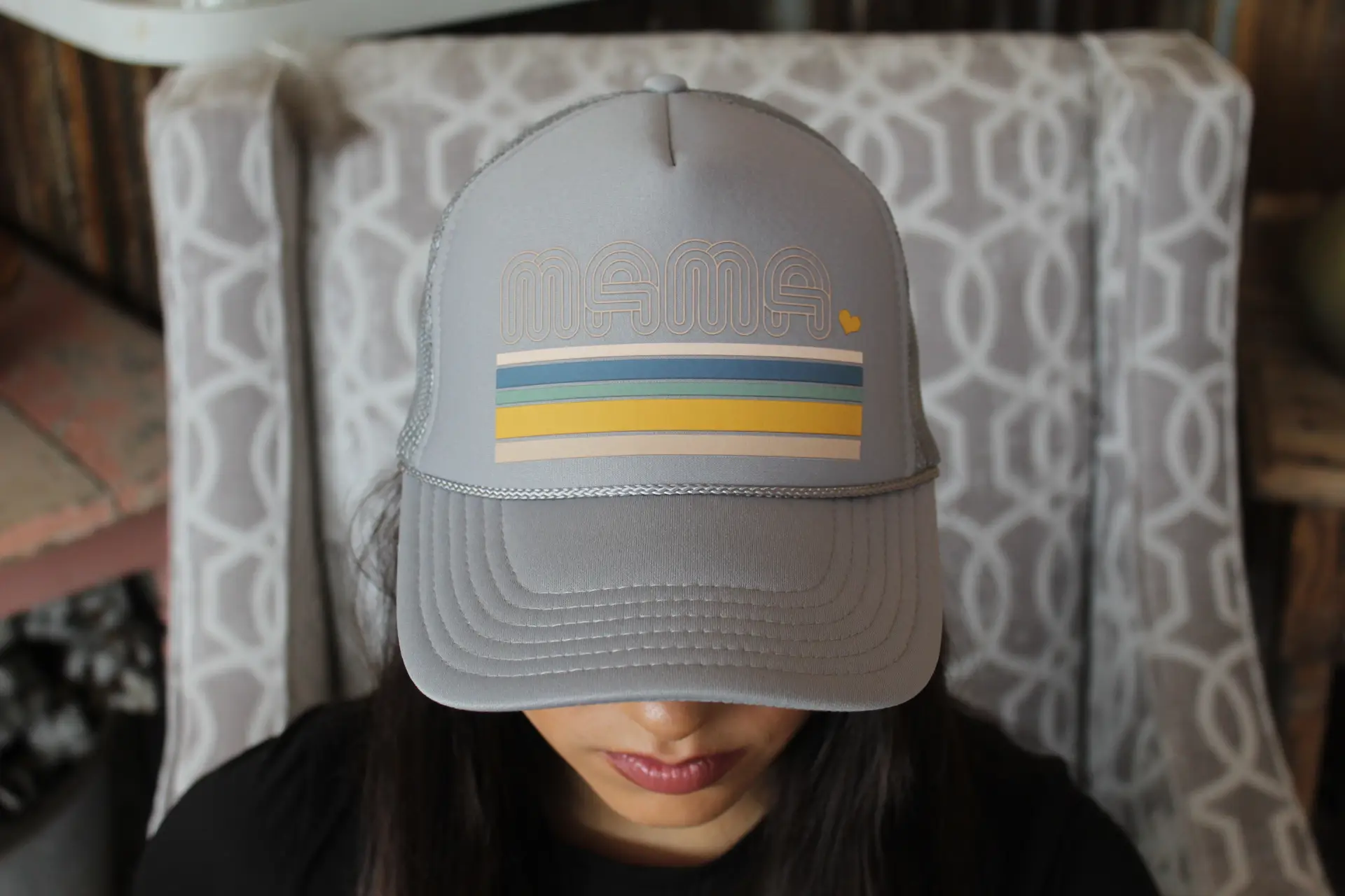 Mama Striped Foam Trucker - Image 3