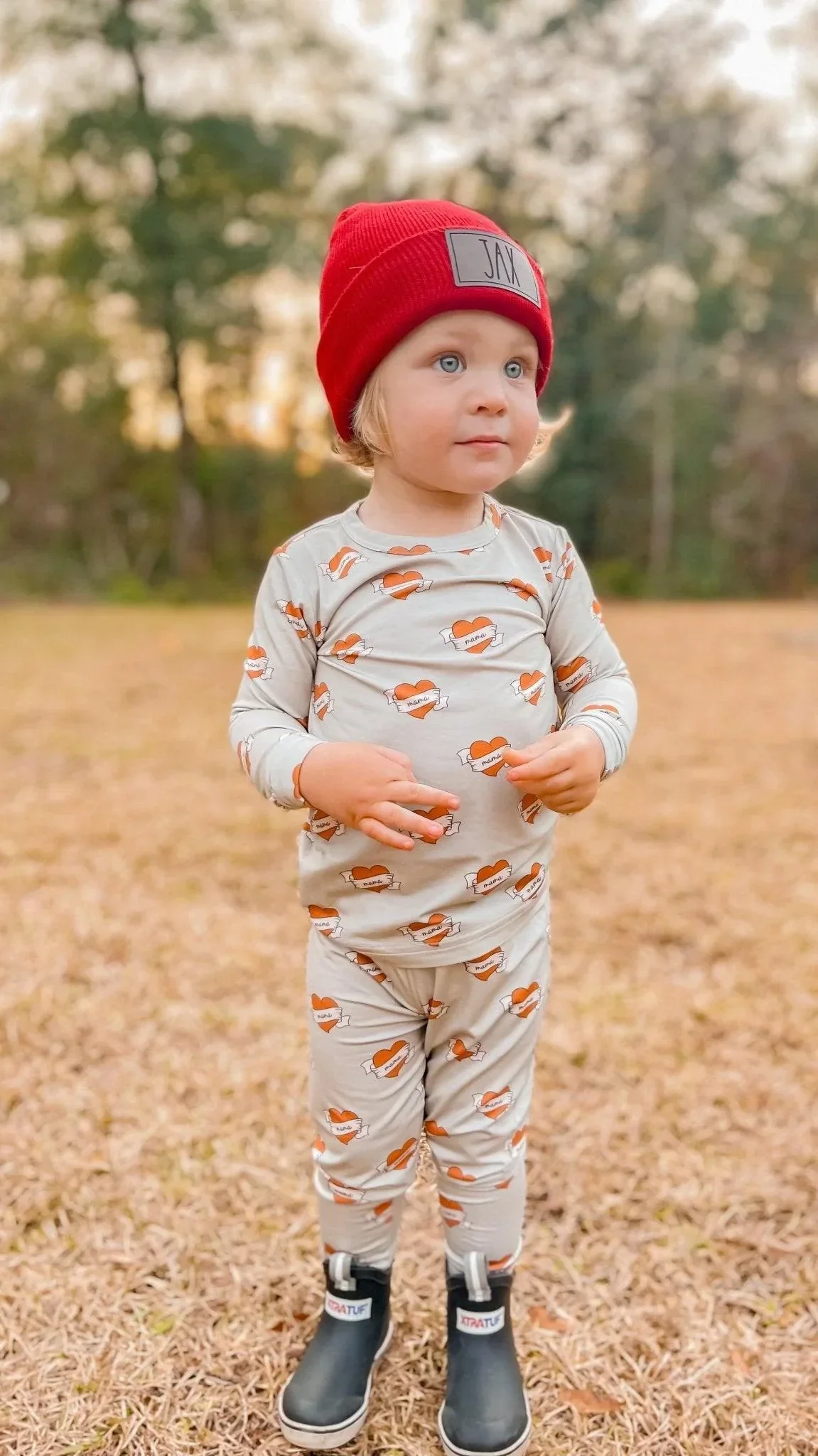 Mama Tattoo Hearts 2pc Bamboo Pajamas - Image 11
