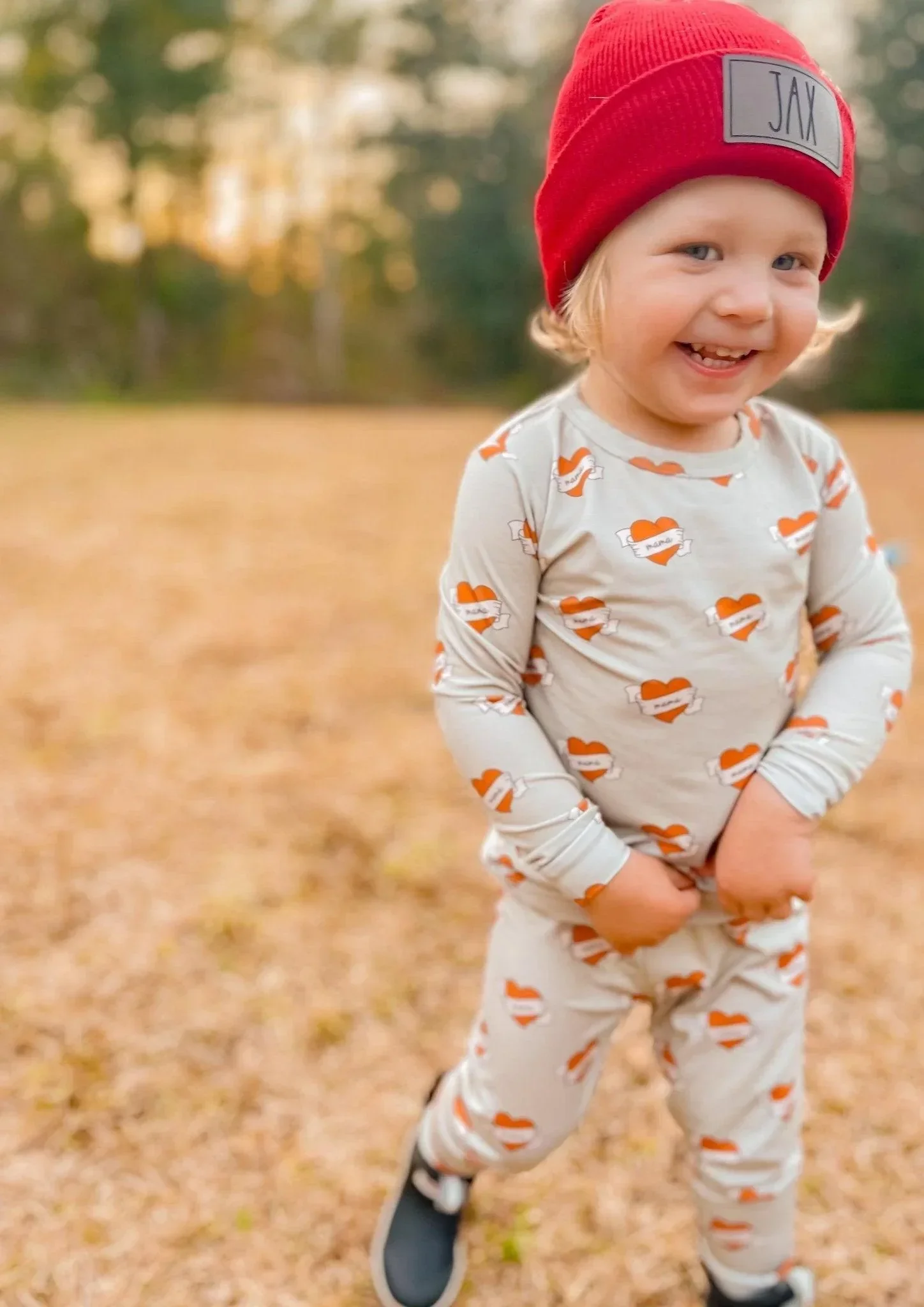 Mama Tattoo Hearts 2pc Bamboo Pajamas - Image 12