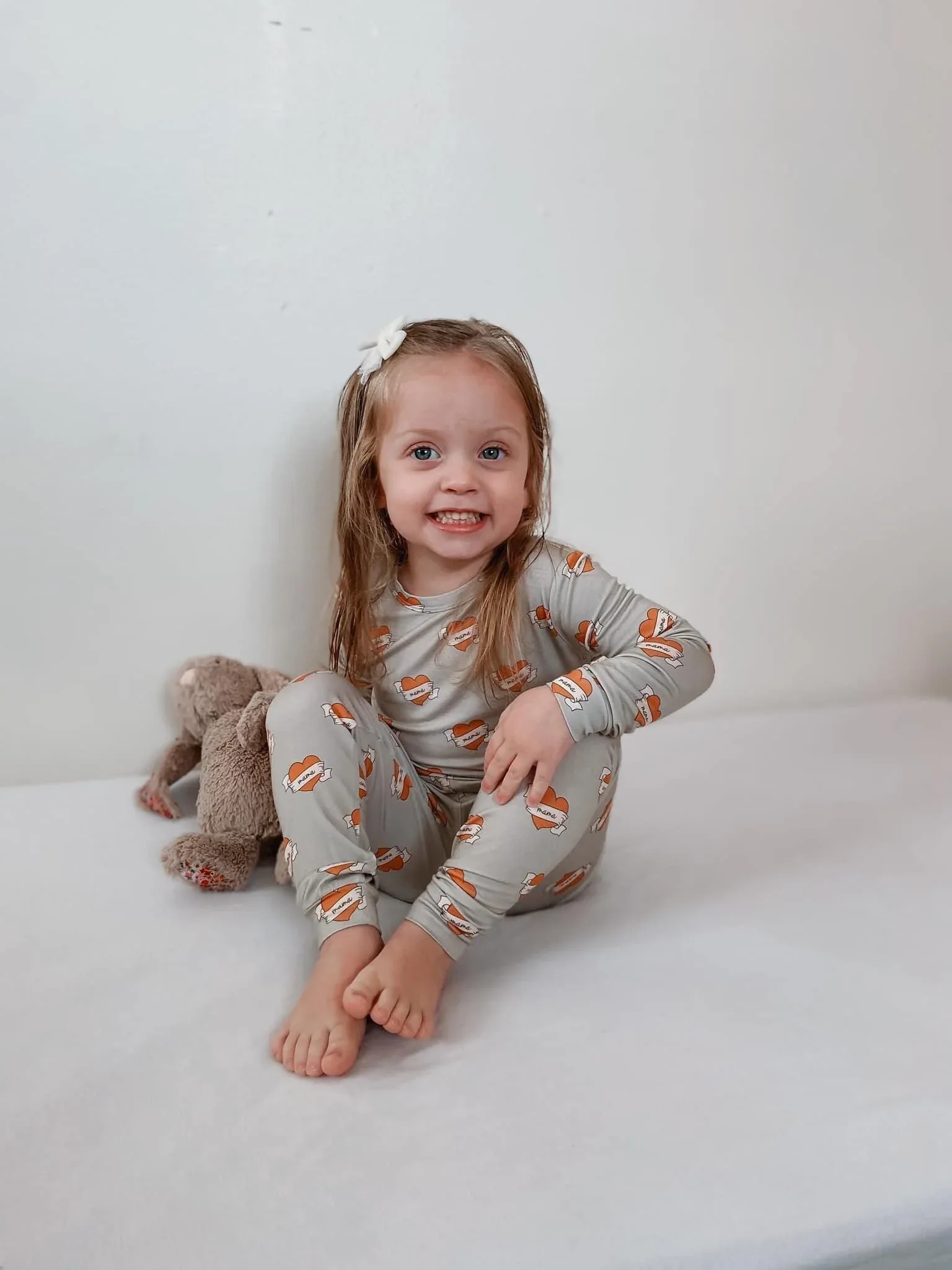 Mama Tattoo Hearts 2pc Bamboo Pajamas - Image 4