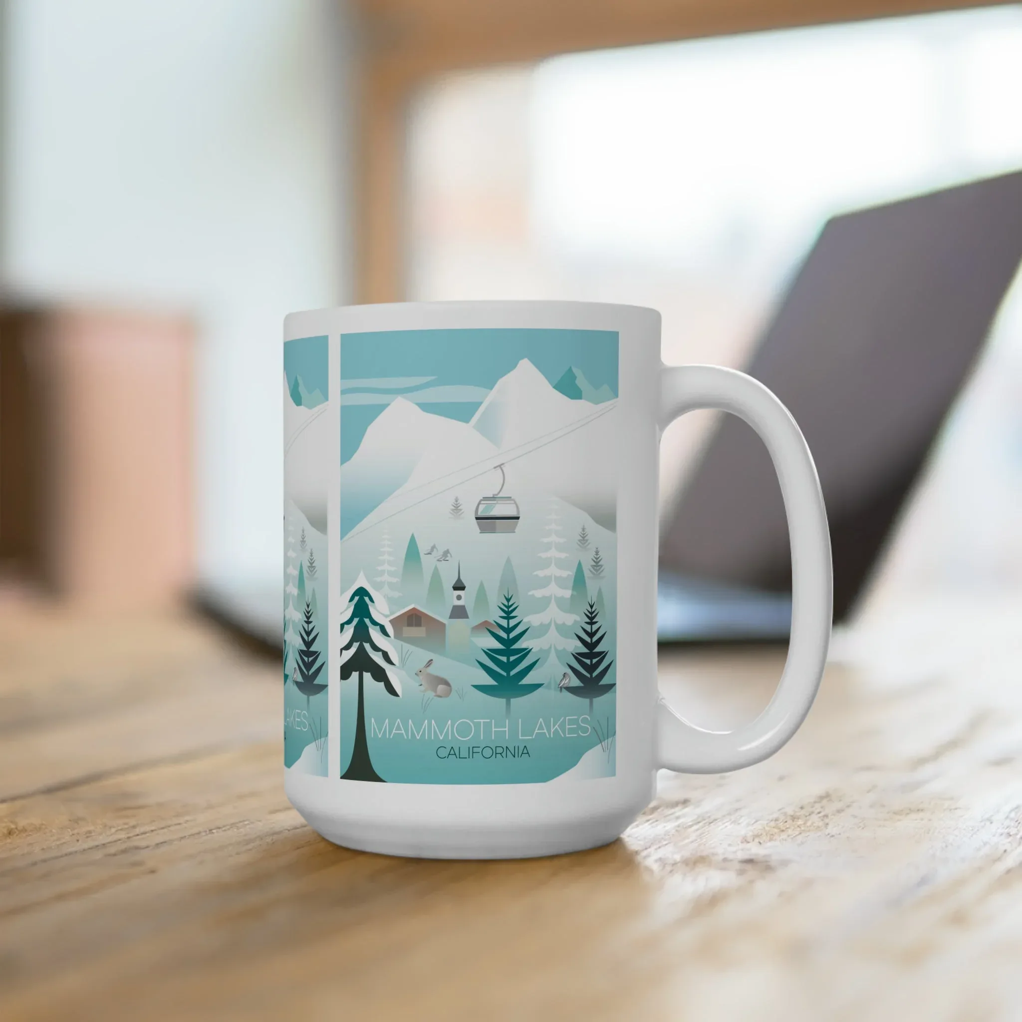 Mammoth Lakes, Winter Ceramic Mug 11oz or 15oz - Image 4