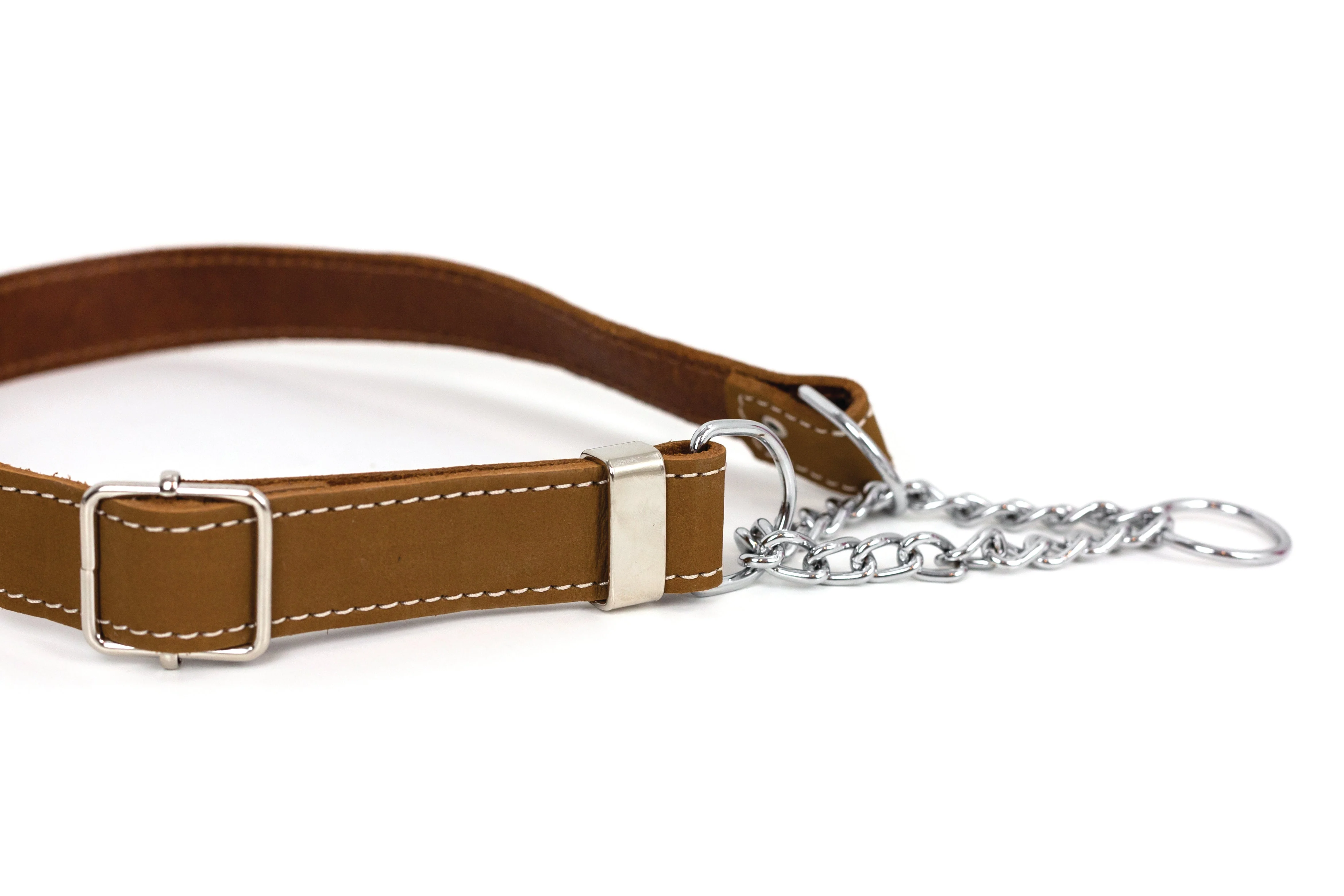 Martingale Earth Brown Leather Dog Collar - Image 2
