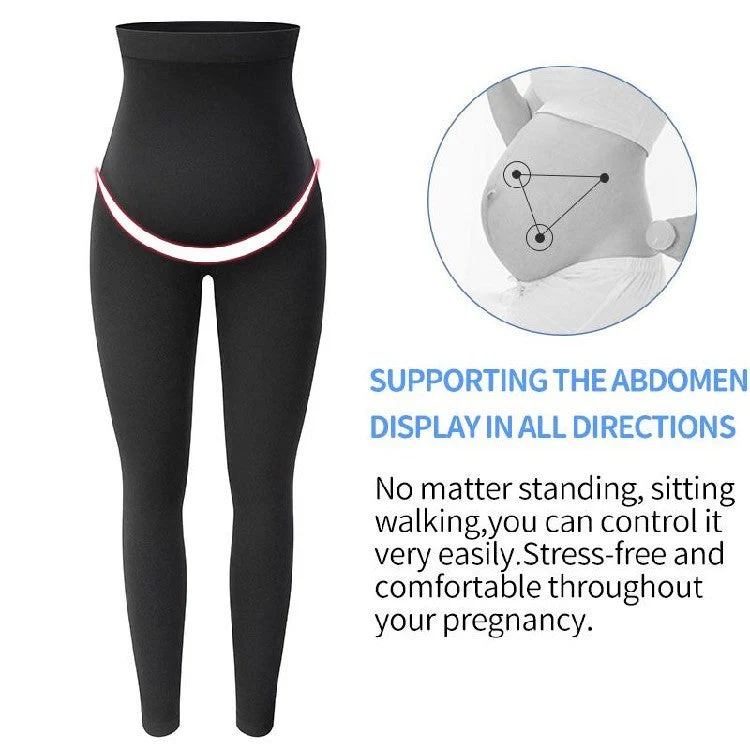 Maternity Leggings High Waist Pants Women Pregnancy Clothes - Image 4