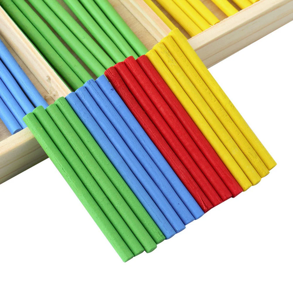 Math Manipulatives Wooden Counting Sticks Intelligence Montessori Math Wooden Color Calculation Education Enlightenment Toy - Image 4