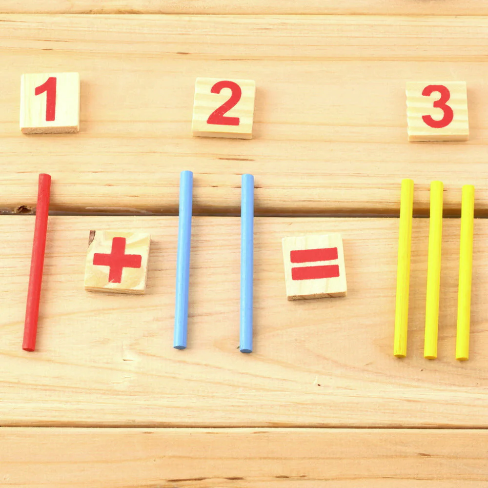 Math Manipulatives Wooden Counting Sticks Intelligence Montessori Math Wooden Color Calculation Education Enlightenment Toy - Image 5