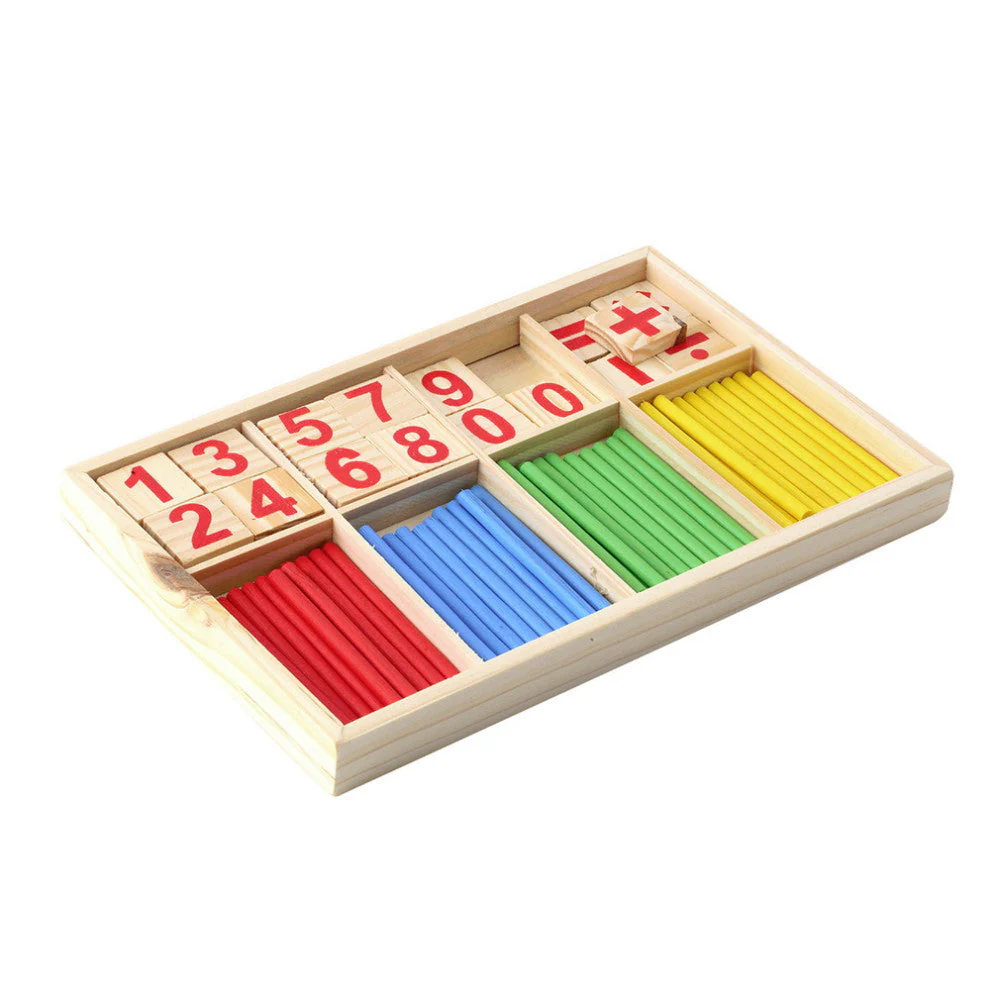 Math Manipulatives Wooden Counting Sticks Intelligence Montessori Math Wooden Color Calculation Education Enlightenment Toy - Image 8