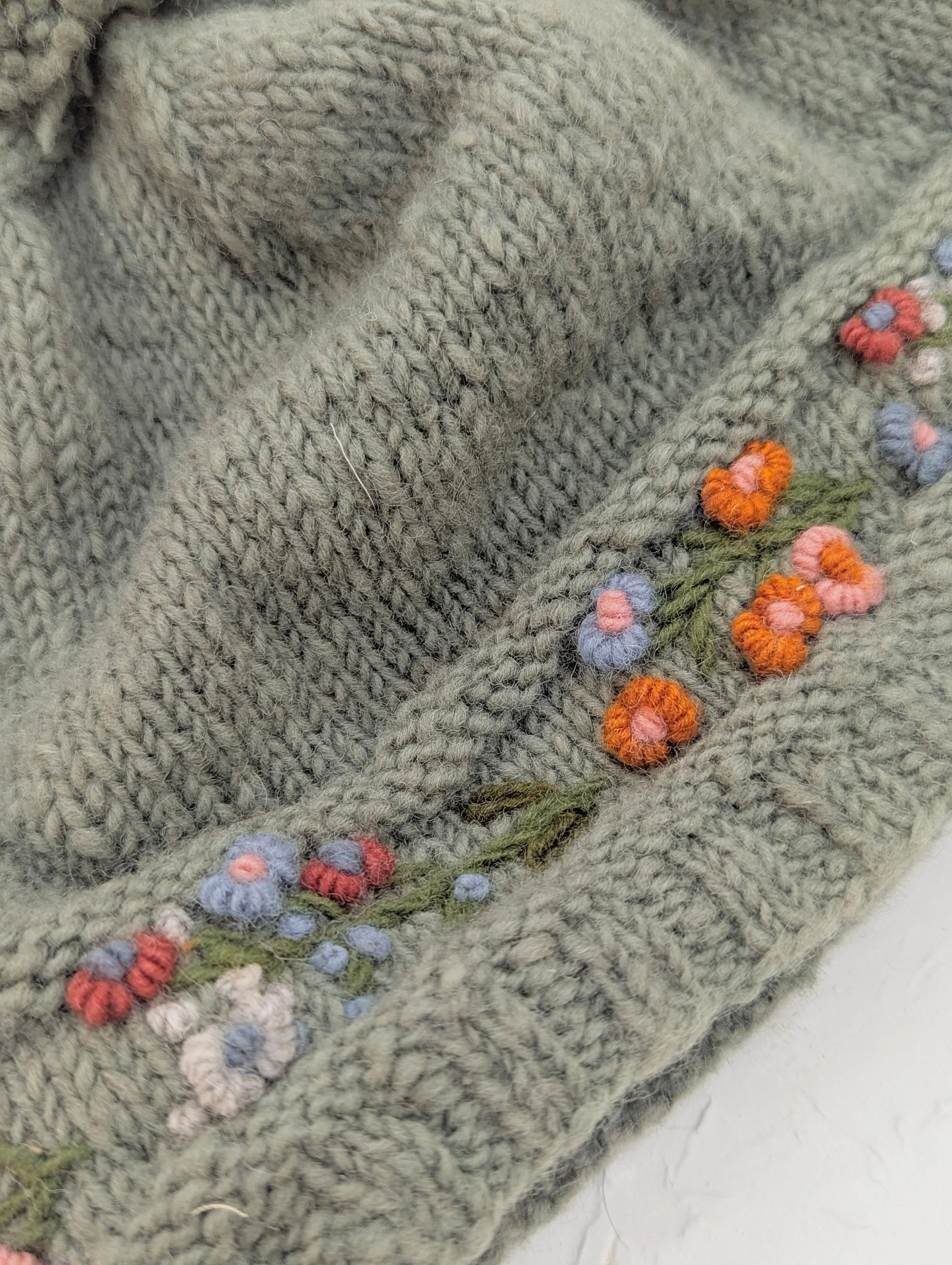 Mathilde Wool Knit Embroidered Hat - Image 11