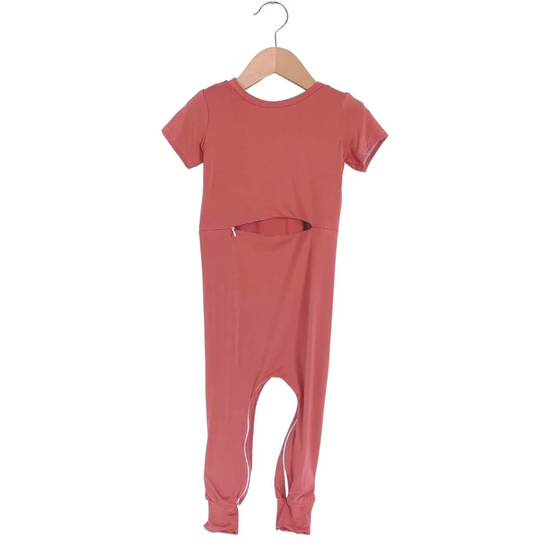 Mauve Bamboo Lyocell Romper with G-Tube Access - Image 3