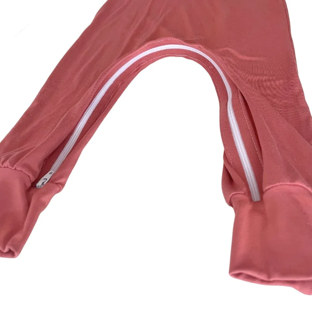 Mauve Bamboo Lyocell Romper with G-Tube Access - Image 4
