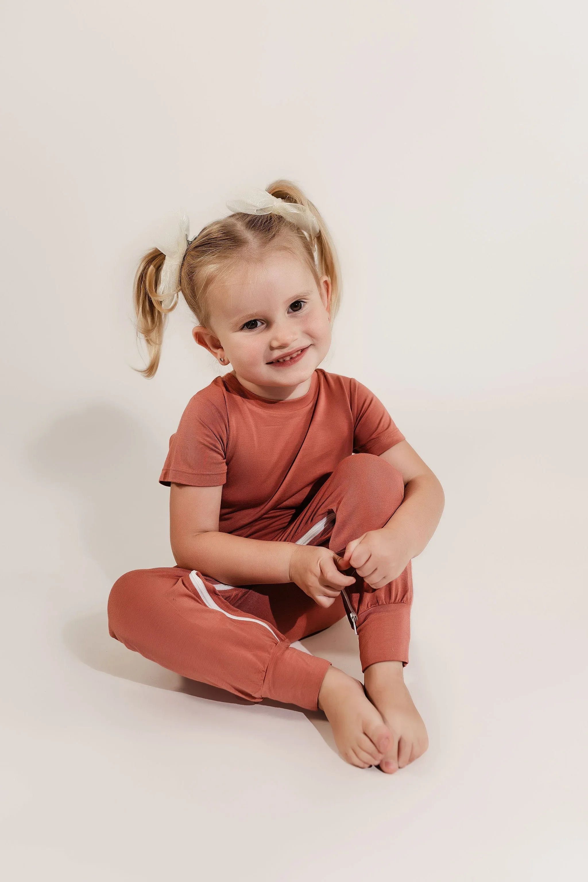 Mauve Bamboo Lyocell Zip Romper - Image 3