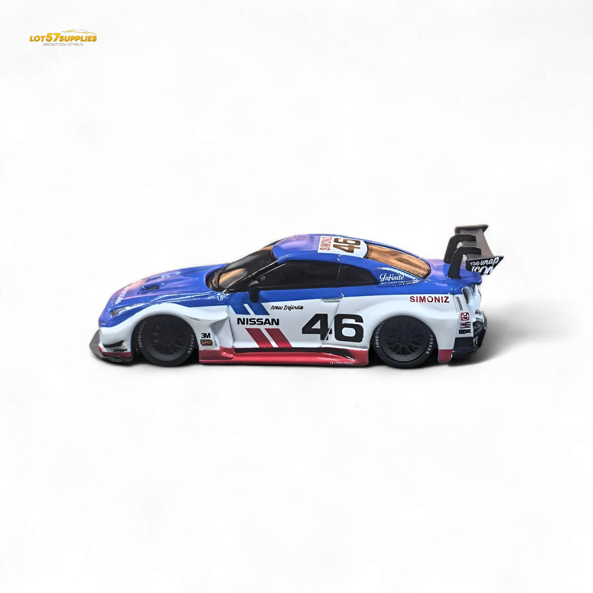 MC LB GTR R35 GT - BRE White Blue Top Livery 1:64 - Image 2