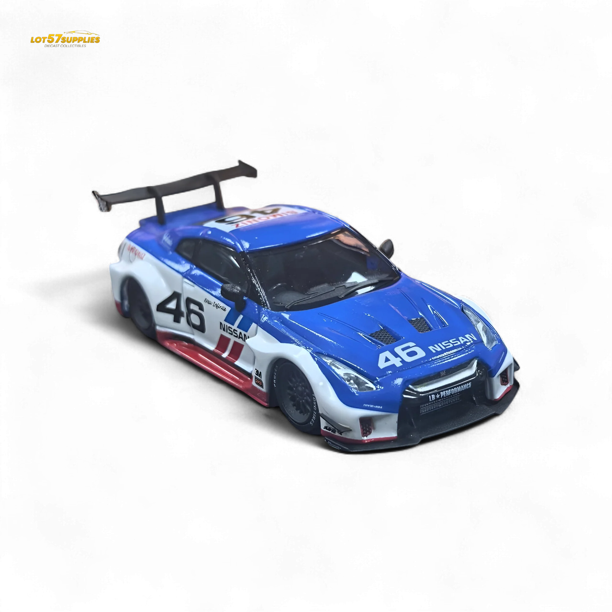 MC LB GTR R35 GT - BRE White Blue Top Livery 1:64 - Image 3
