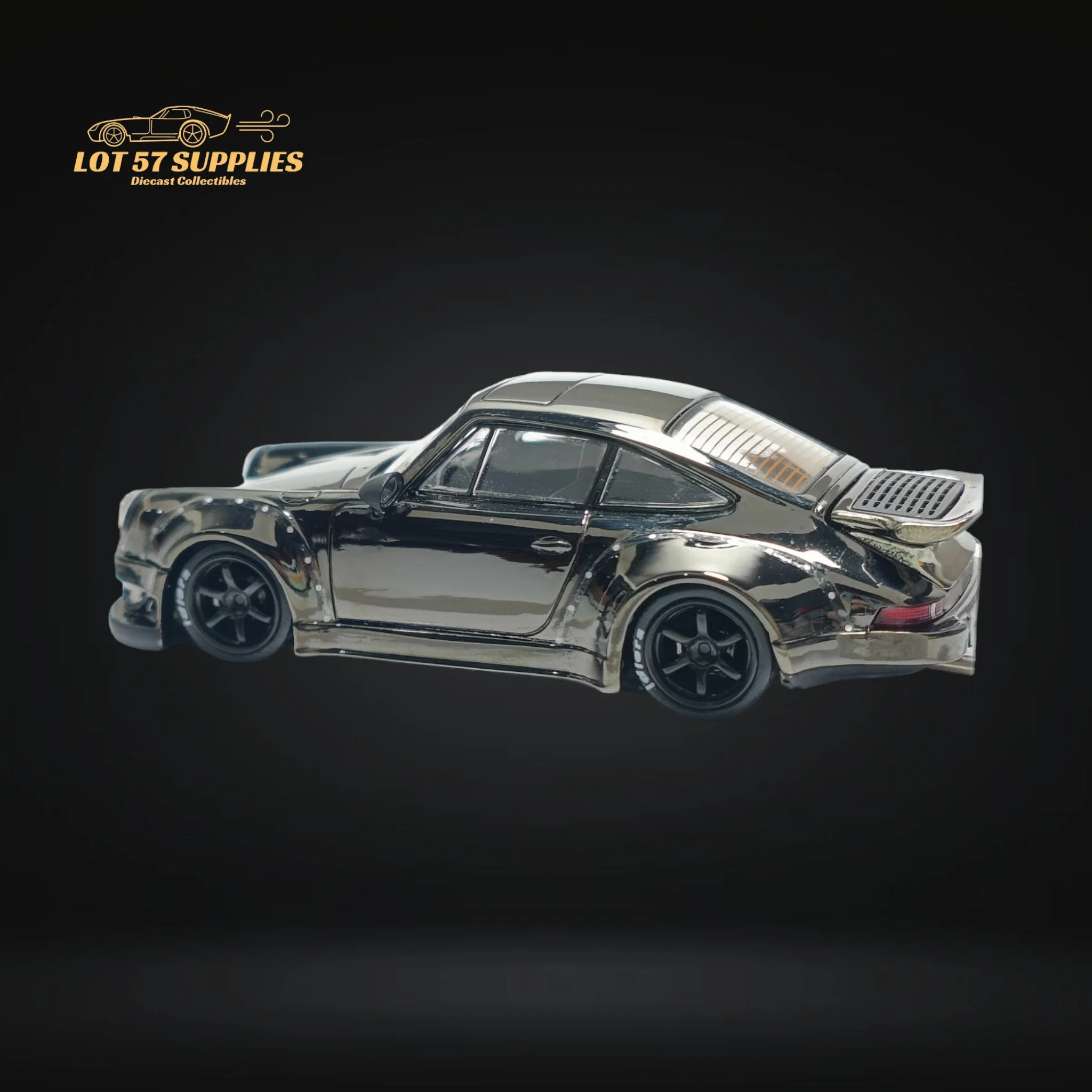 MC Porsche RWB 930 Chrome Gunmetal Gray 1:64 - Image 2