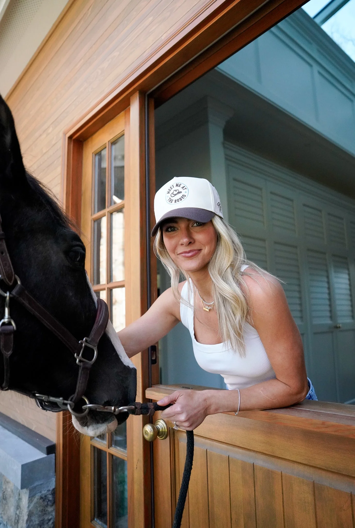 Meet me at the Rodeo - Brown Vintage Trucker Hat - Image 3