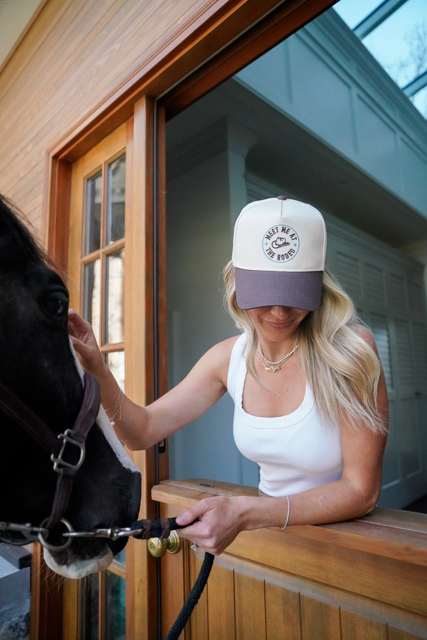 Meet me at the Rodeo - Brown Vintage Trucker Hat - Image 8