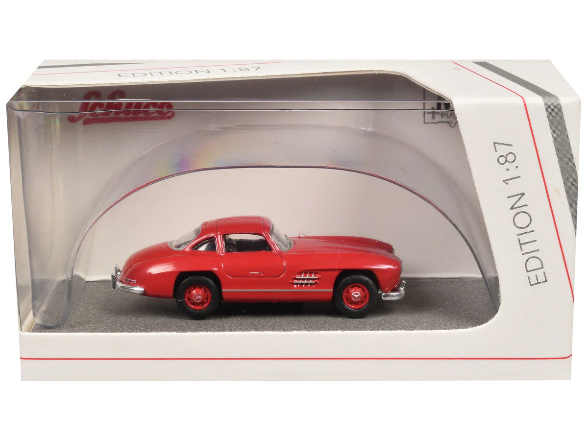 Mercedes-Benz 300 SL Gullwing Coupe Red 1/87 (HO) Diecast Model Car by Schuco - Image 2