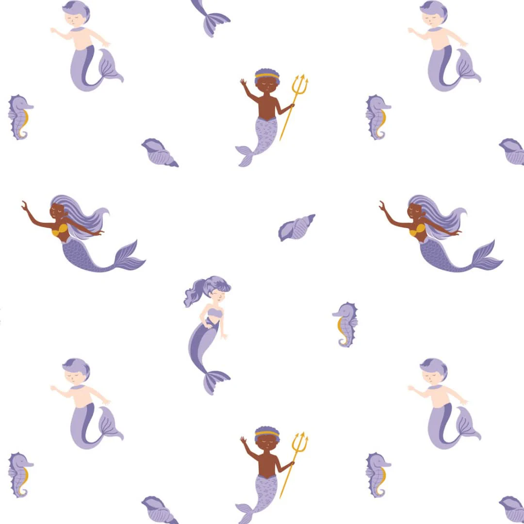 Mermaid | Sprig Quilted Lovey - Image 4