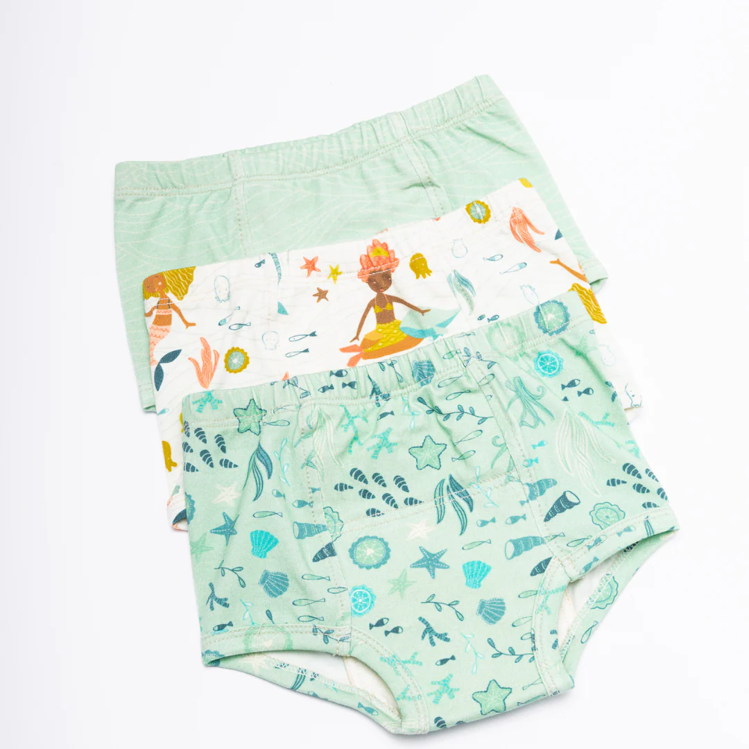 Mermaids-Organic Cotton Potty Training Underpants (6 Pack) - Image 2
