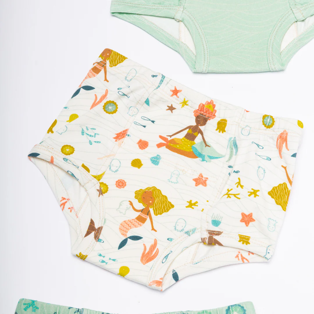 Mermaids-Organic Cotton Potty Training Underpants (6 Pack) - Image 3