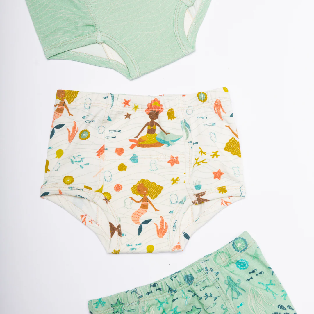Mermaids-Organic Cotton Potty Training Underpants (6 Pack) - Image 4