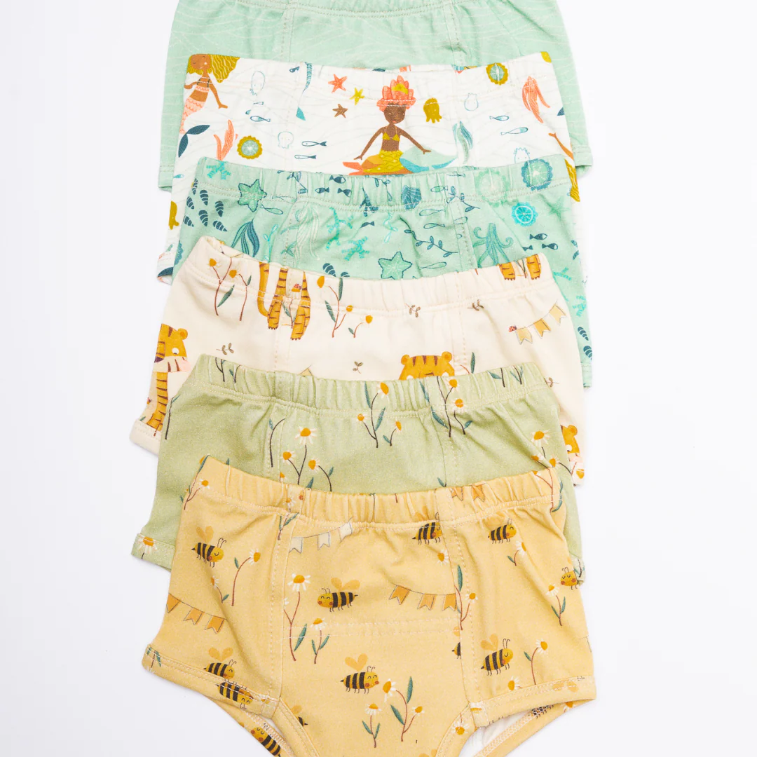 Mermaids-Organic Cotton Potty Training Underpants (6 Pack) - Image 5