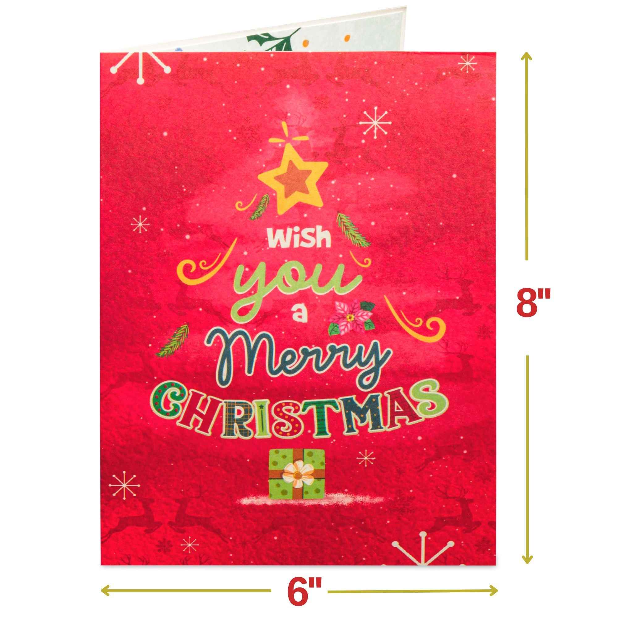 Merry Christmas Frndly Pop Up Card, 5" x 7" Cover - Image 2