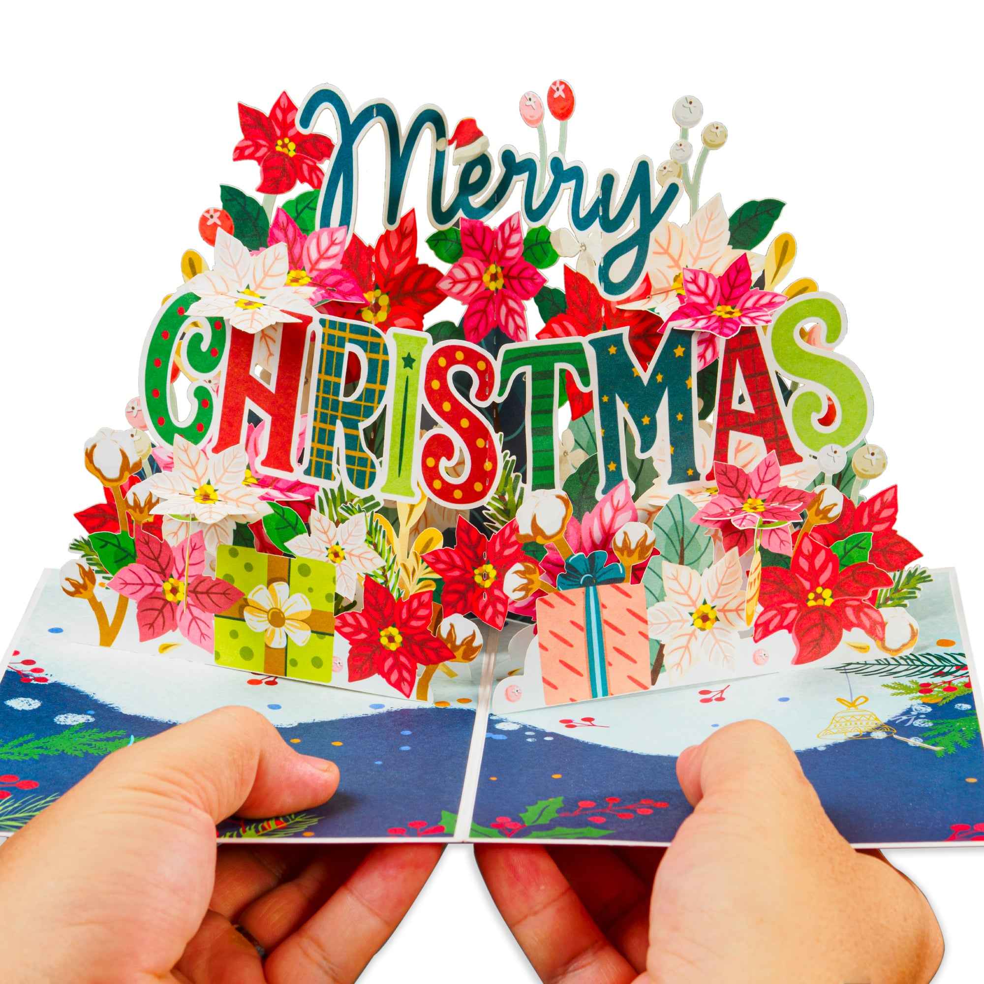 Merry Christmas Frndly Pop Up Card, 5" x 7" Cover - Image 3