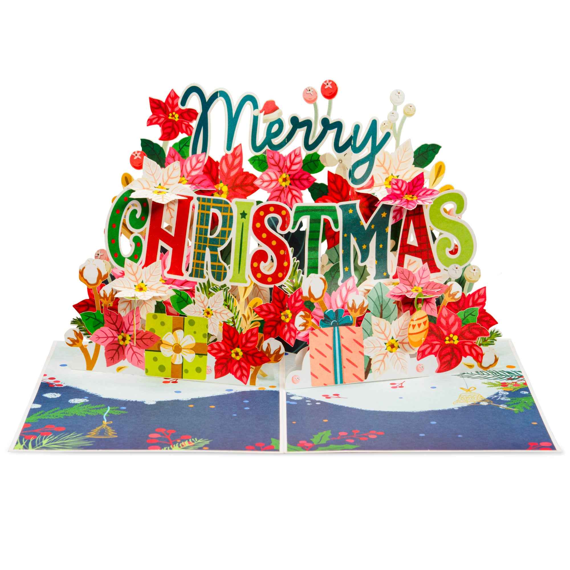 Merry Christmas Frndly Pop Up Card, 5" x 7" Cover - Image 4