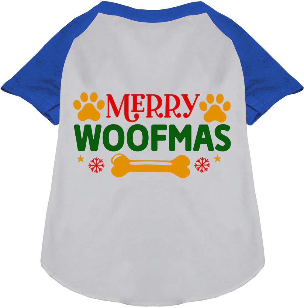 Merry Woofmas Pet Raglan Shirt - Image 4