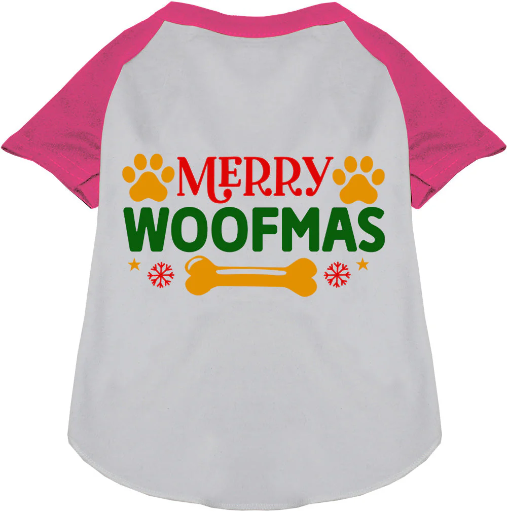 Merry Woofmas Pet Raglan Shirt - Image 5