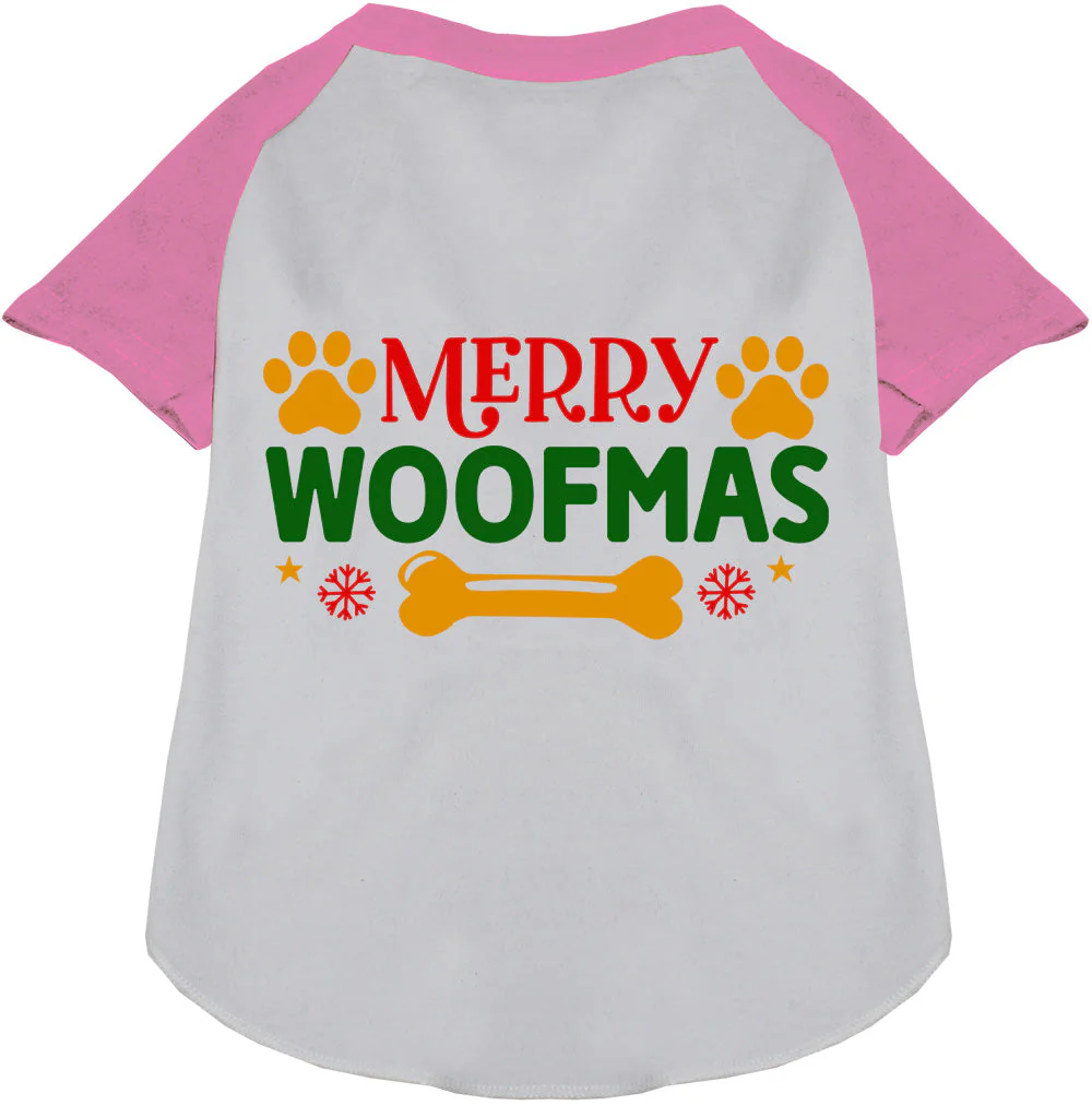 Merry Woofmas Pet Raglan Shirt - Image 6