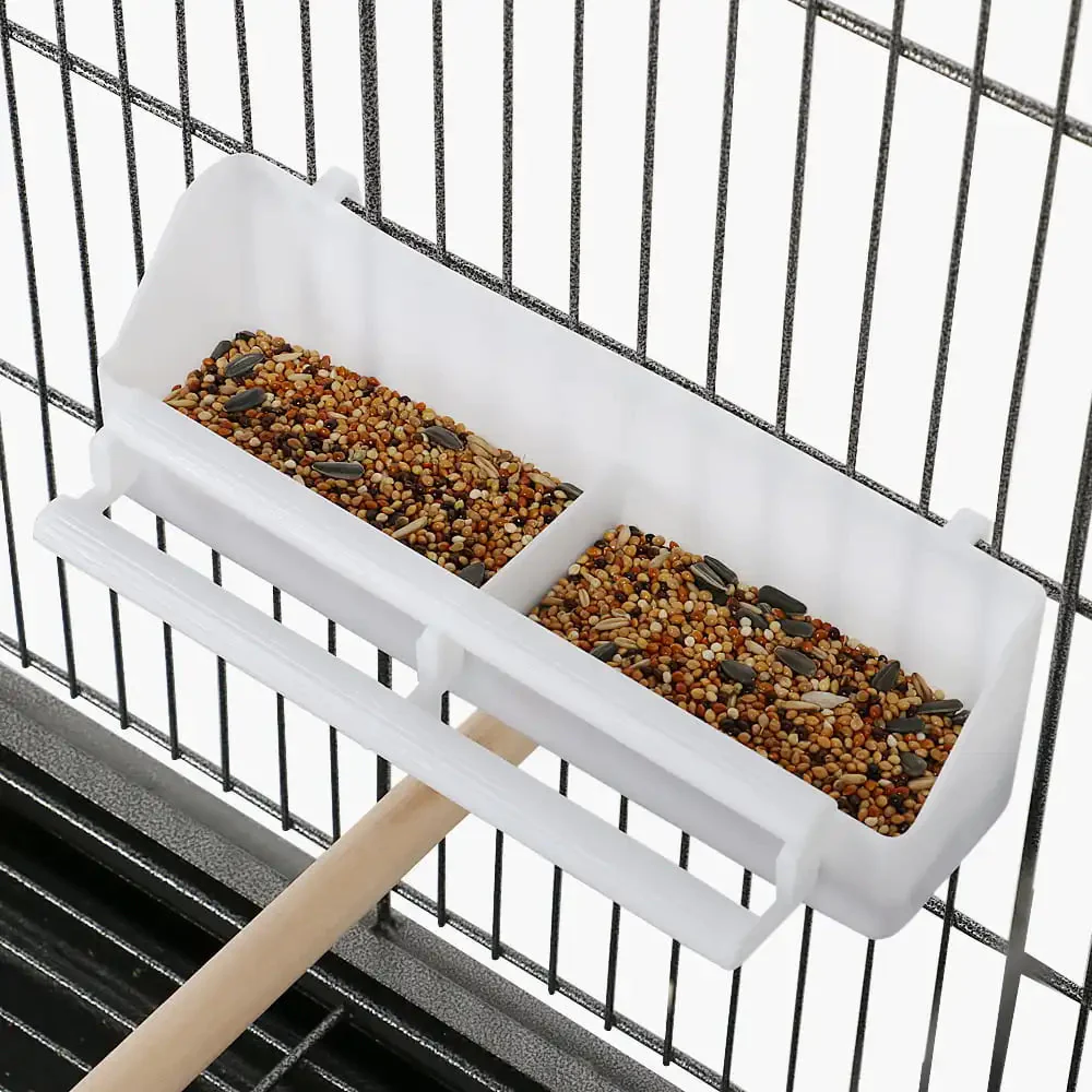 Metal 52-Inch Large Rolling Bird Cage with 3 Perches 4 Feeders - Image 6