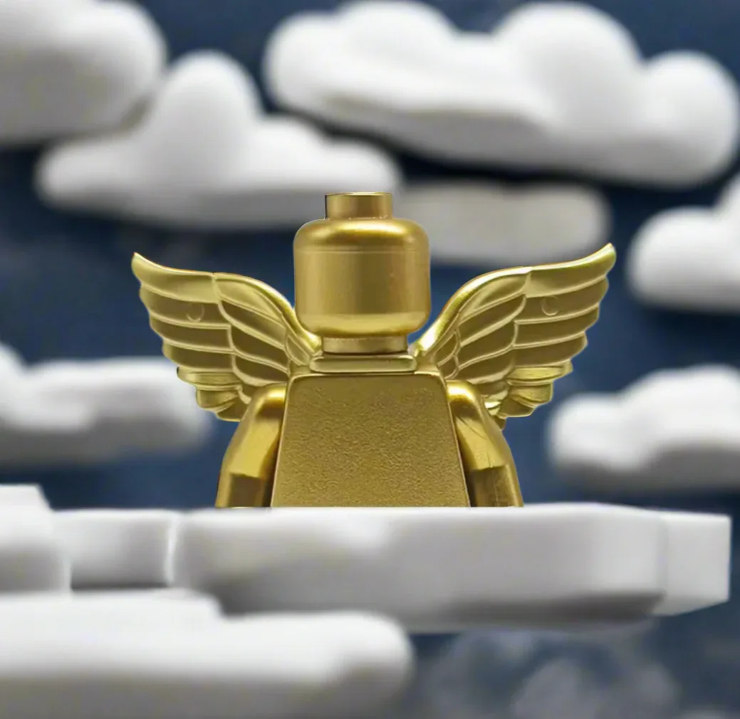 Metallic Gold & Silver Angel Wing Minifigures - Image 2