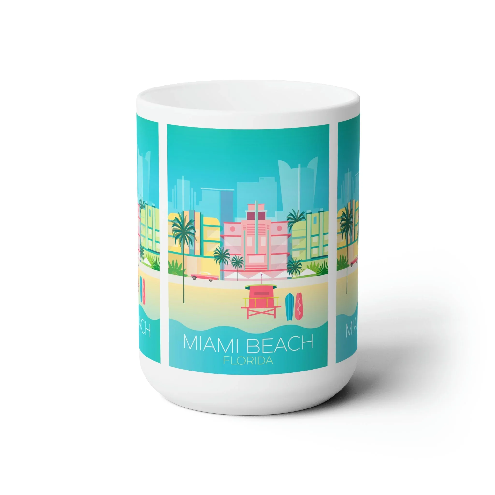 Miami Beach Ceramic Mug 11oz or 15oz - Image 2