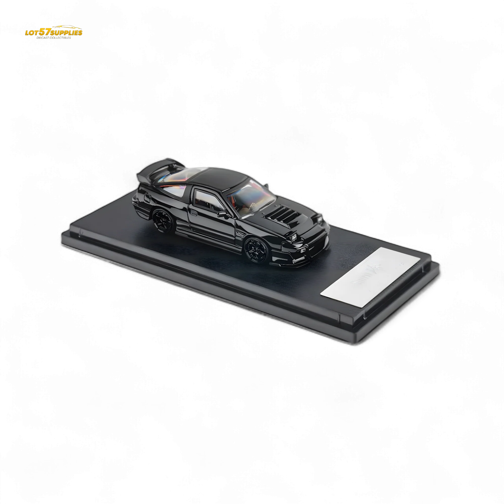 MicroTurbo 180SX Type X Metallic Black MIYABI 1:64 - Image 3