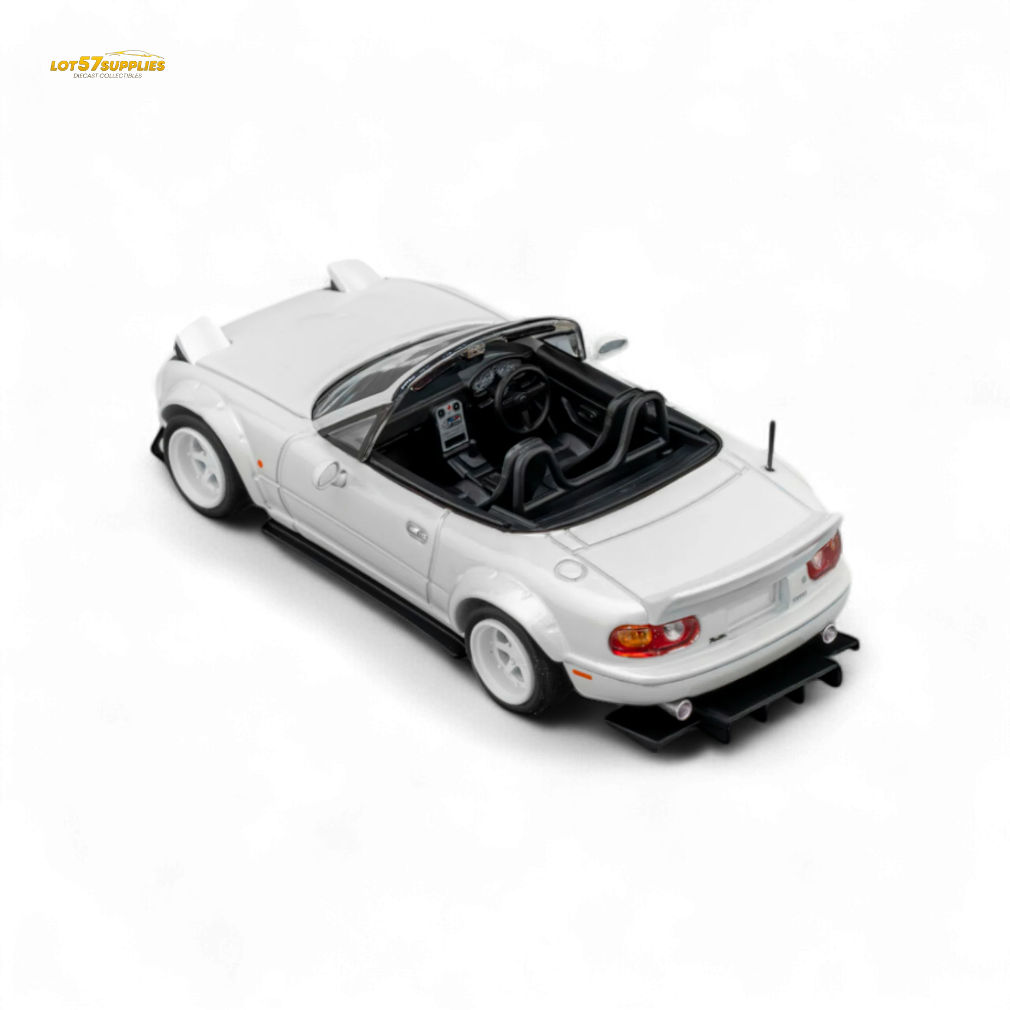 Microturbo Custom MX5 Rocket Bunny Metallic White 1:64 - Image 4