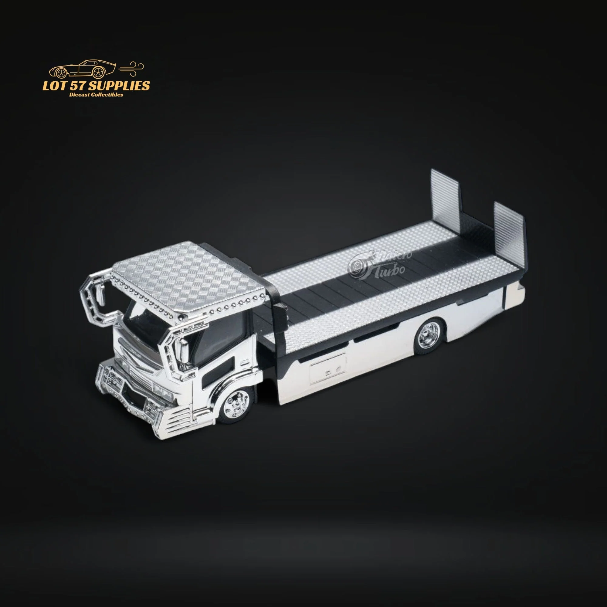 MicroTurbo Dekotora Flatbed Tow Truck 1:64 - Image 6